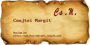 Csejtei Margit névjegykártya